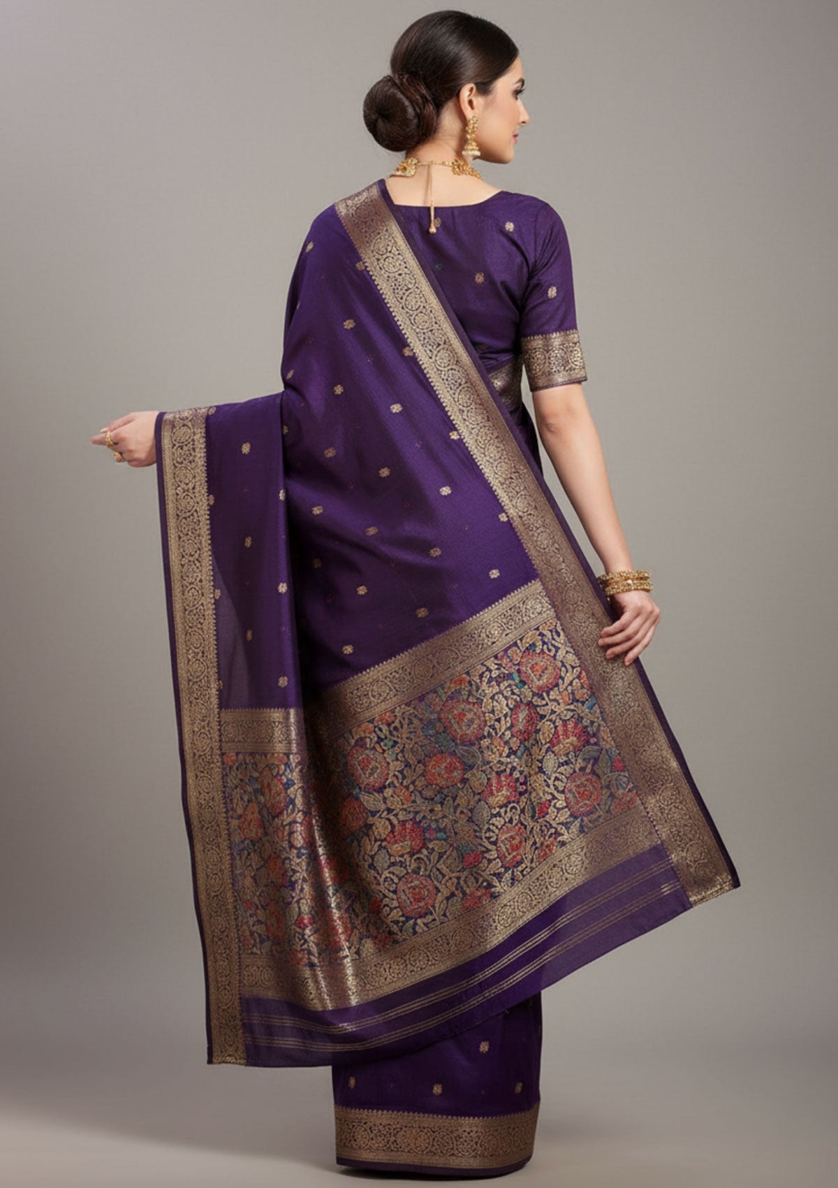 Royal Purple Banarasi Silk Saree