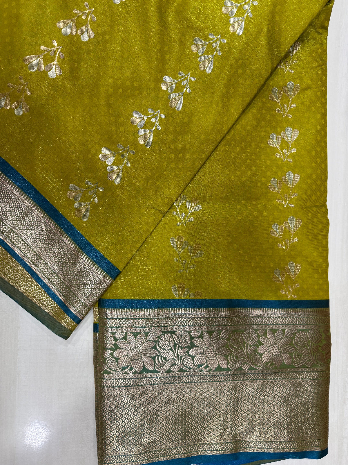 Light green Chanderi Silk Saree - D00044