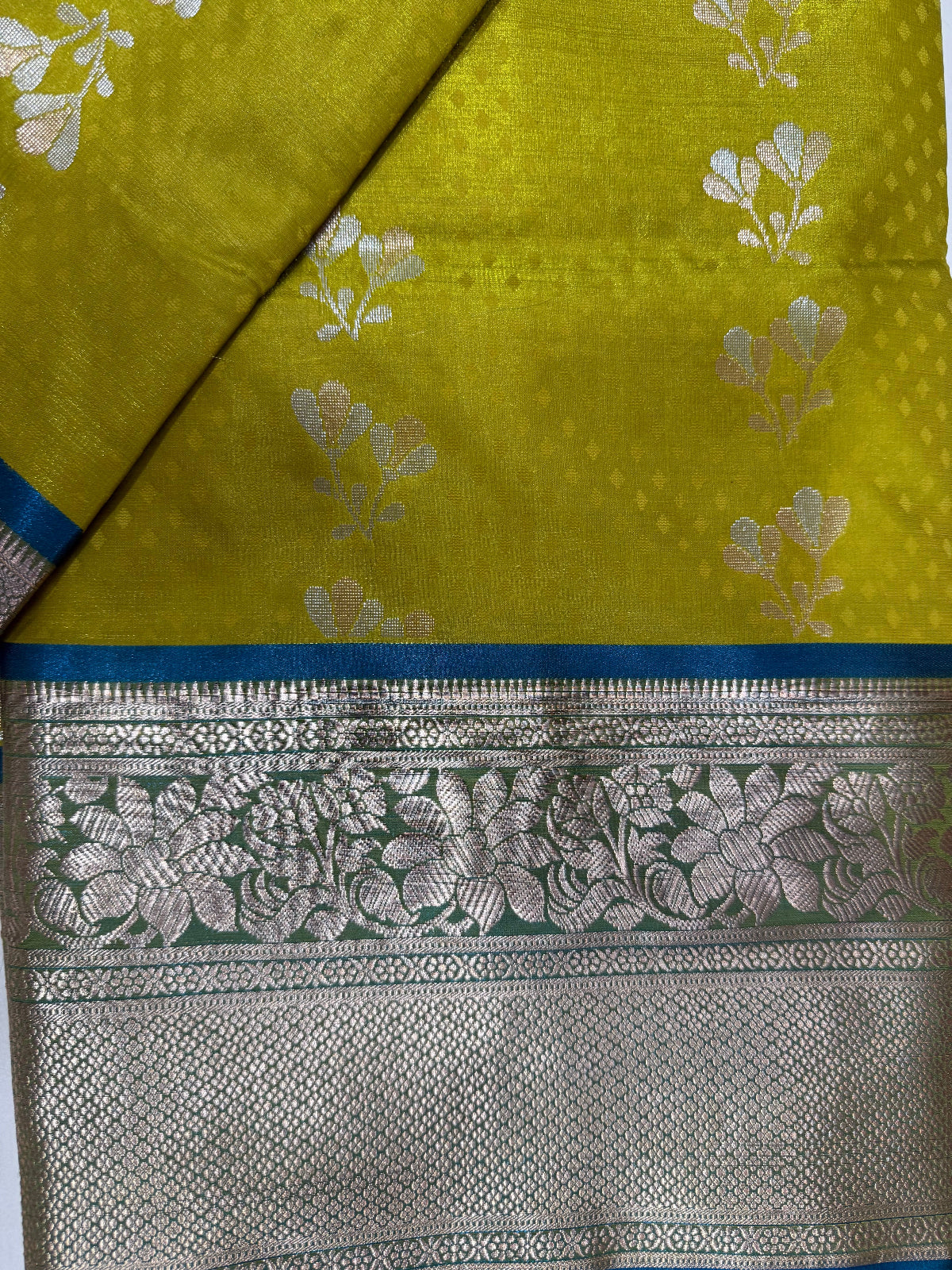 Light green Chanderi Silk Saree - D00044