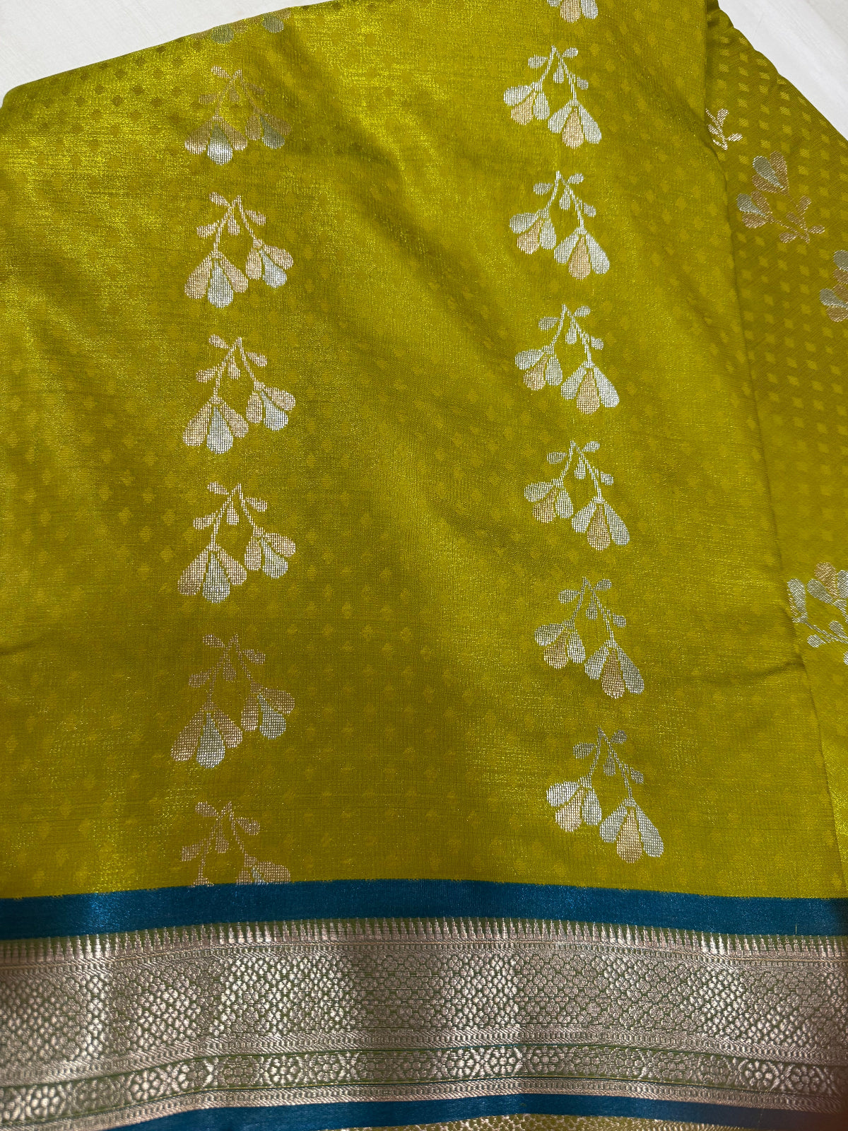 Light green Chanderi Silk Saree - D00044