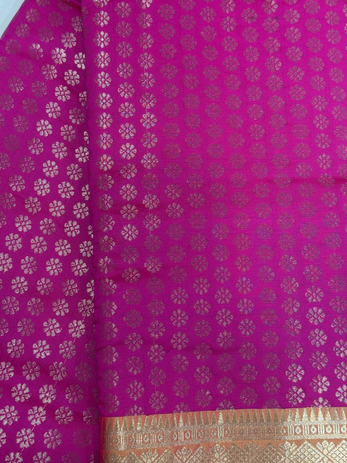 Pink and Chartreuse Silk Blouse - D00053