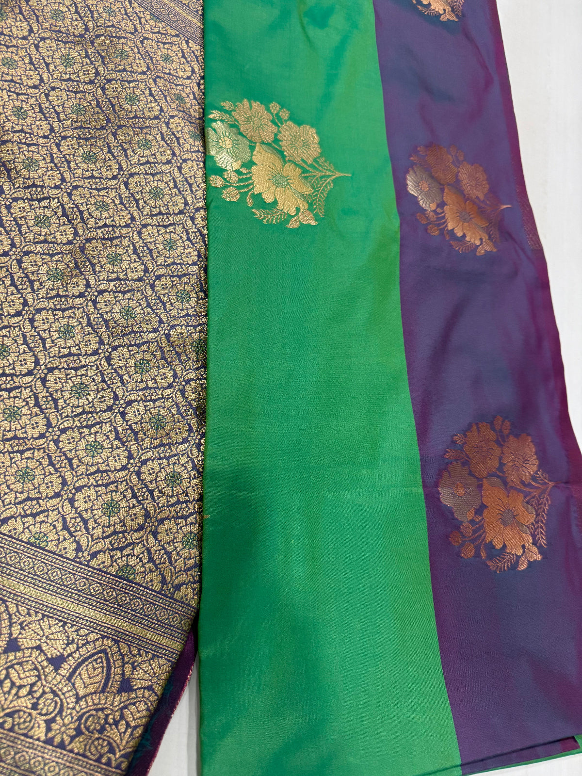 Dual-Tone Banarasi Soft Silk Saree - D00034