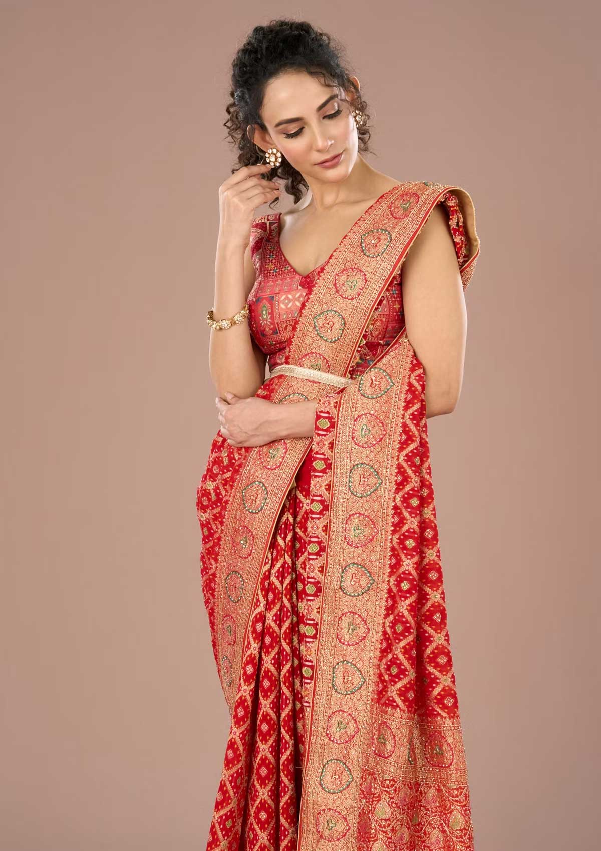 Lustrous Red Saree
