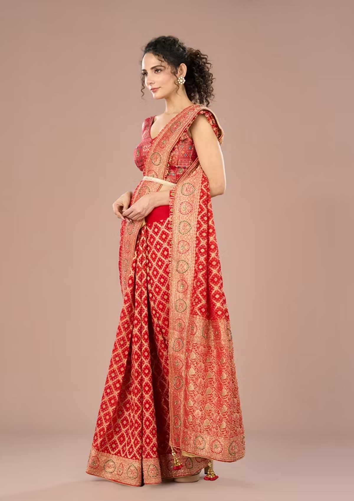 Lustrous Red Saree