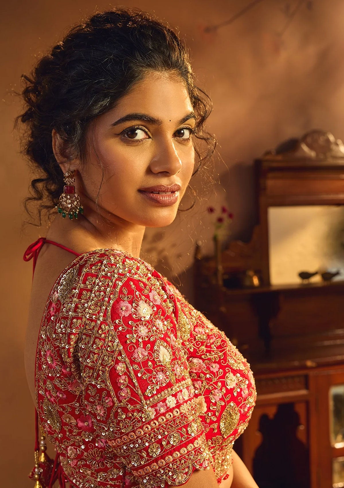 Regal Bridal Red Embroidered Lehenga Set