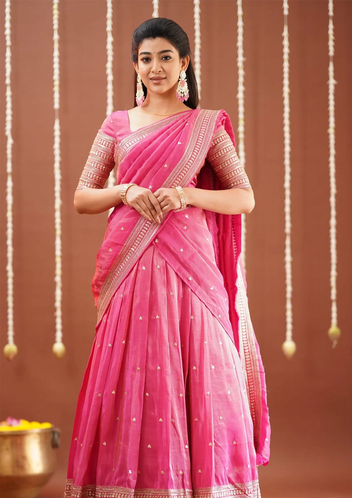 Tulip Gaji Fancy Silk Halfsaree