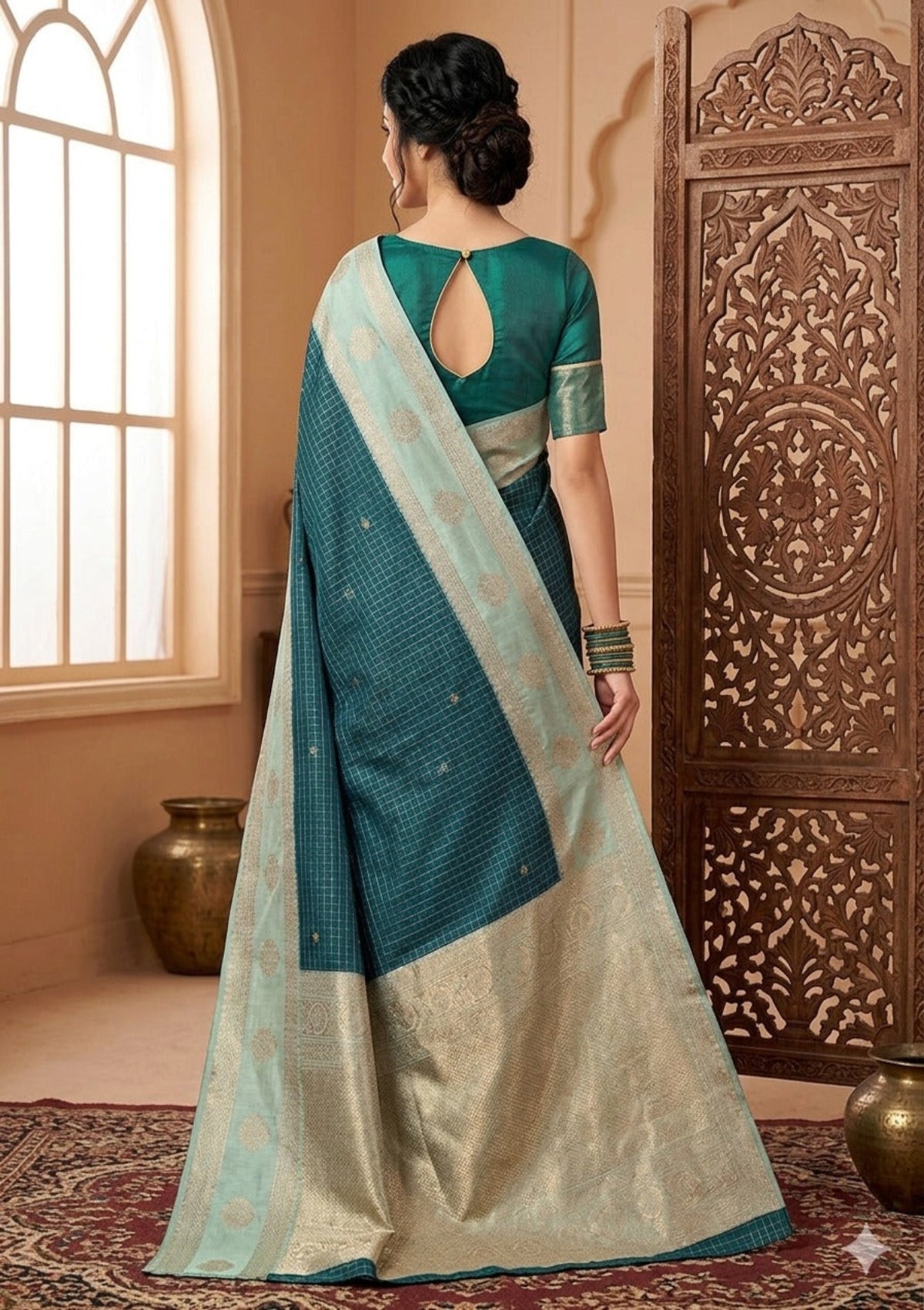 Deep Teal & Sky Aqua - D00043